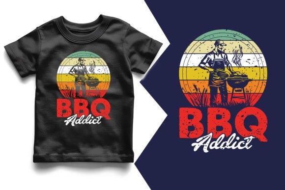 BBQ Addicted Print Design Vector Art: Ultimate Grill Master Collection