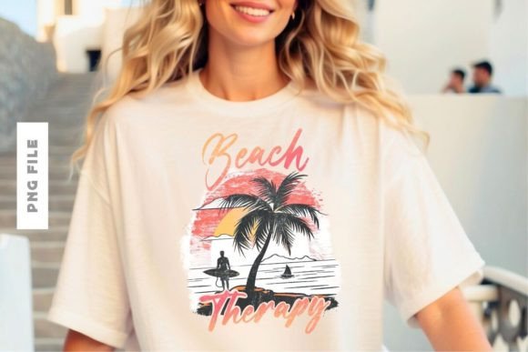 Beach Therapy T-shirt Design: A Professional Creative Asset
