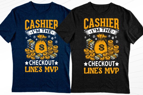 Cashier the Checkout Trendy Tee Design: A Modern Graphic Asset