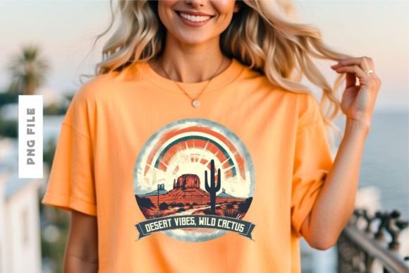 Desert Vibes Wild Cactus T-shirt Design: A Creative Asset