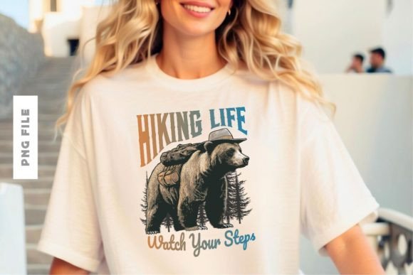 Hiking Life T-shirt Design: A Premium Asset for Creative Projects