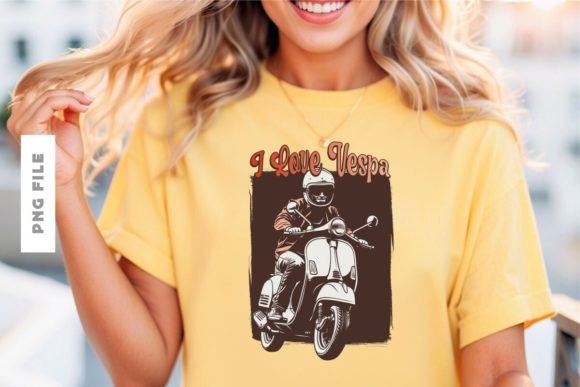 I Love Vespa T-shirt Design: A Premium Asset for Creative Projects