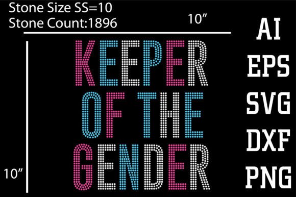 Keeper of the Gender Rhinestone Design: A Sparkling Asset for Modern Creators