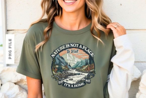 Nature is a Home: A T-Shirt Design for Modern Branding