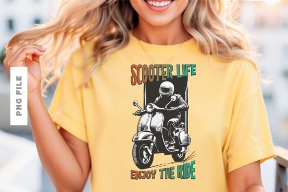 Scooter Life Enjoy the Ride Design: A Dynamic Visual Asset