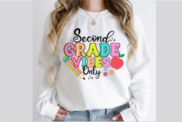 Second Grade Vibes Only SVG Design: A Fresh Graphic Asset