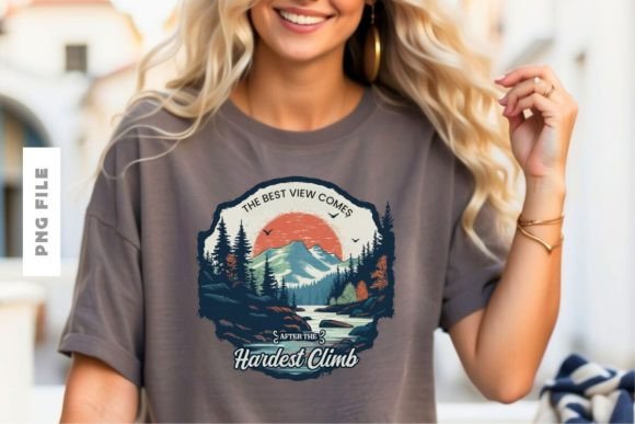 The Best View Comes T-Shirt Design: A Creator's Asset
