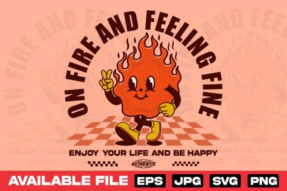 Vintage Fire Mascot Character Design: A Bold Streetwear Statement